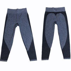 PINK VS- Dark Grey/Light Grey High waisted full length seamless leggings